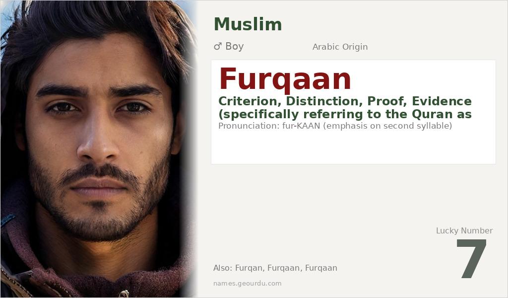 Furqaan Name Meaning and Details