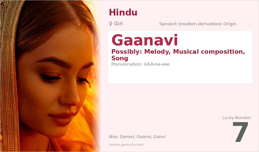 Gaanavi Name Meaning and Details