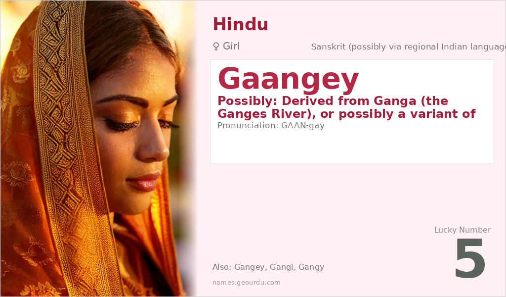 Gaangey Name Meaning and Details