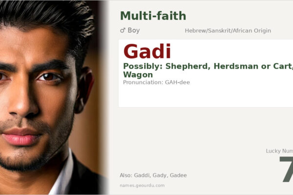 Gadi Name Meaning — Origin, Gender & Details (2025)