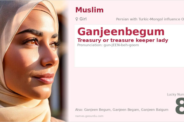 Ganjeenbegum Meaning — Persian Origin, Girl Name & History (2025)