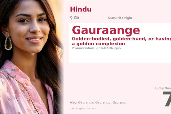 Gauraange Name Meaning — Golden-Bodied Hindu Girl Name (2025)