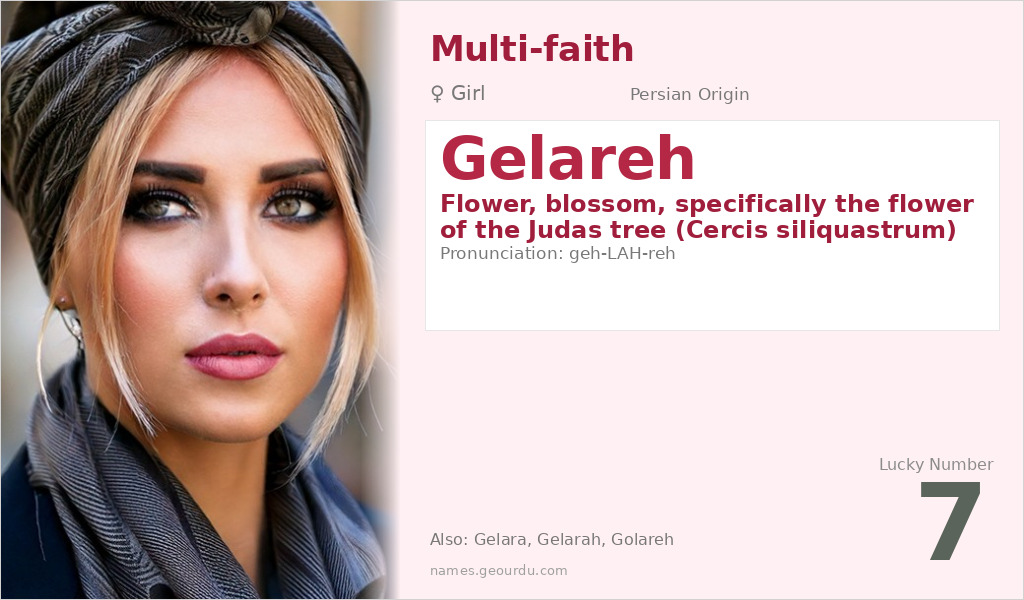 Gelareh Name Meaning and Details