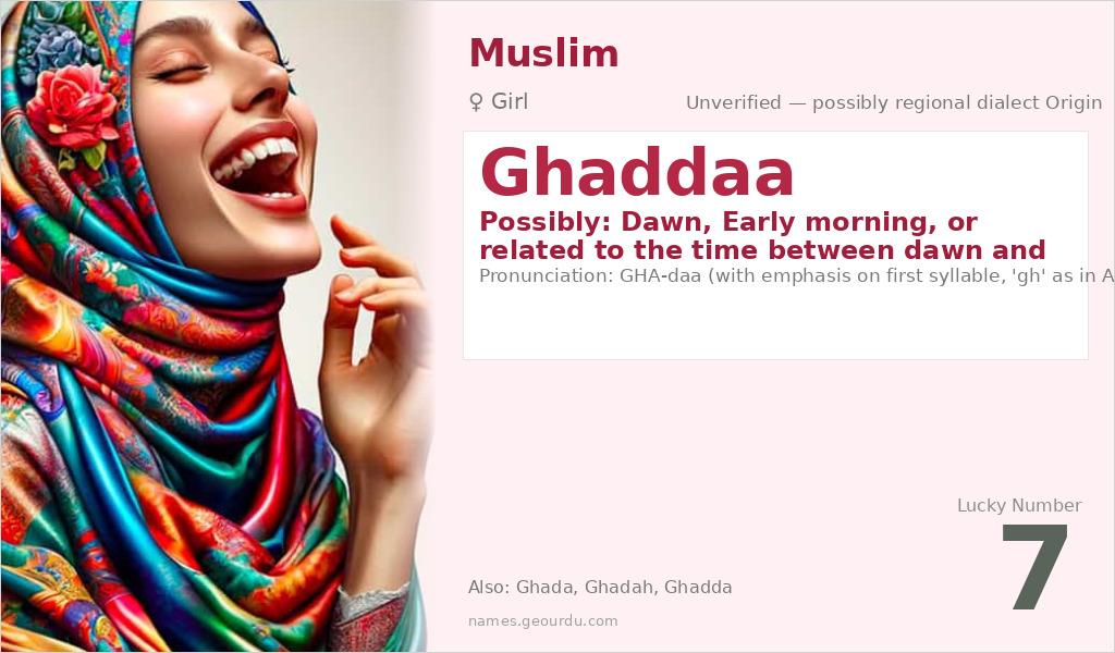 Ghaddaa Name Meaning and Details