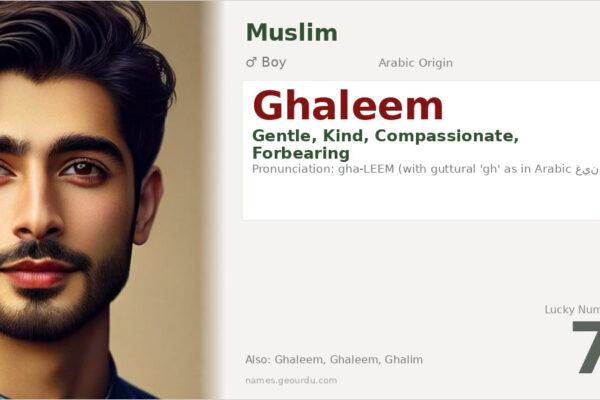 Ghaleem Name Meaning — Arabic Origin, Boy’s Name & Details (2025)