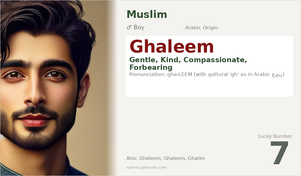 Ghaleem Name Meaning and Details
