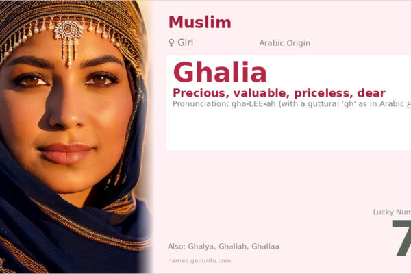 Ghalia Name Meaning — Arabic Origin, Girl Name & Details (2025)