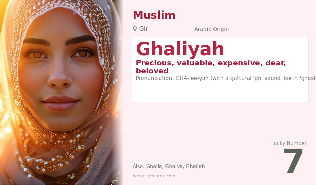Ghaliyah Name Meaning and Details
