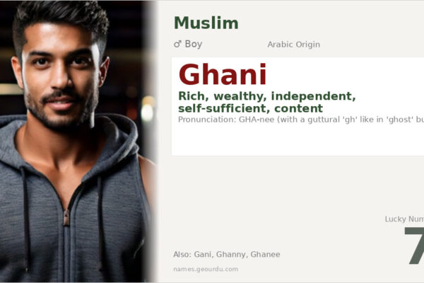 Ghani Name Meaning — Arabic Origin, Boy Name & Details (2025)