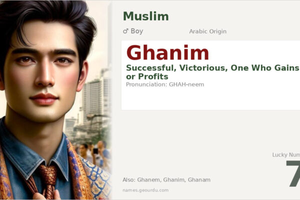 Ghanim Name Meaning — Arabic Origin, Boy & Details (2025)
