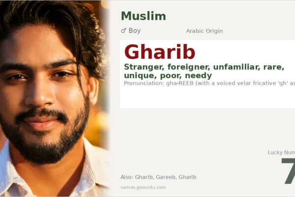Gharib Name Meaning — Arabic Origin, Boy Name & Details (2025)
