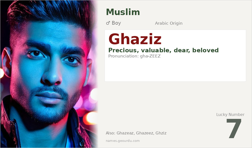 Ghaziz Name Meaning and Details
