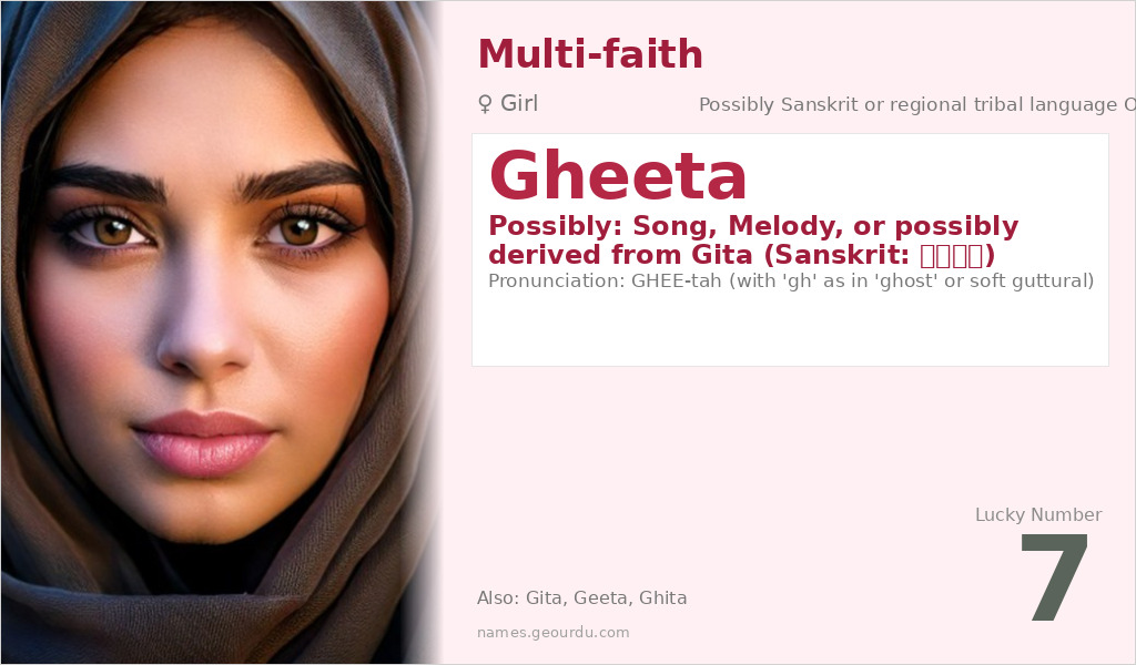 Gheeta Name Meaning and Details