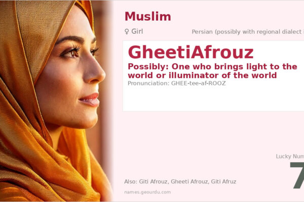 GheetiAfrouz Name Meaning — Persian Origin, Girl Name & Details (2025)