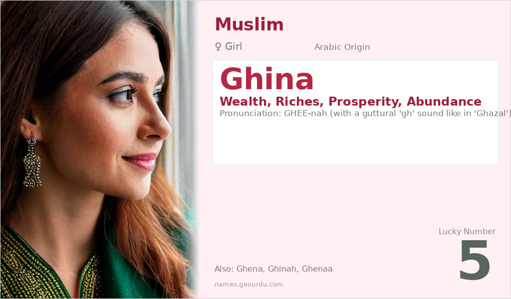 Ghina Name Meaning and Details