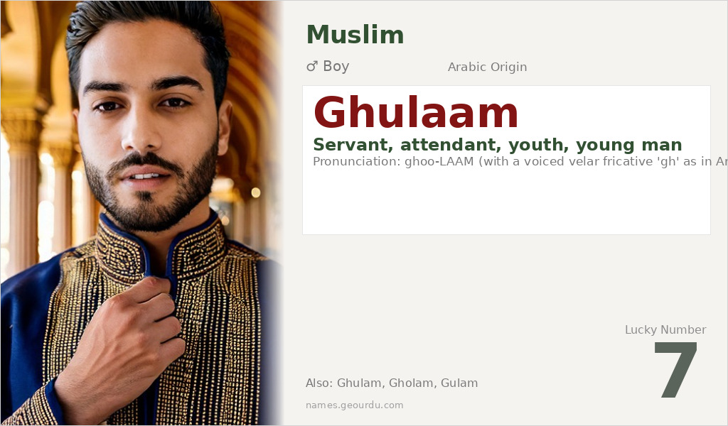 Ghulaam Name Meaning and Details