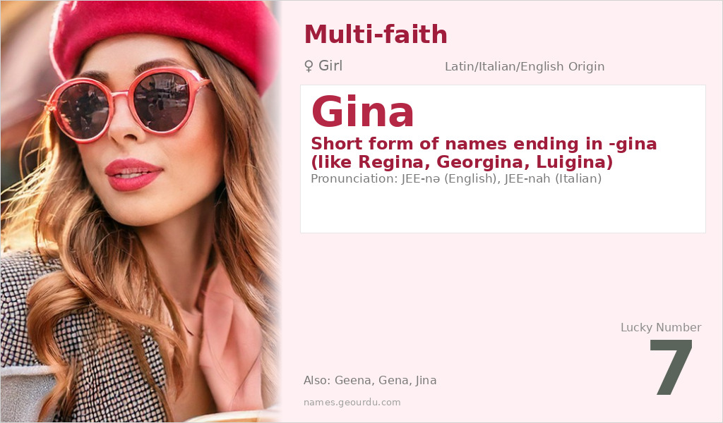 Gina Name Meaning and Details
