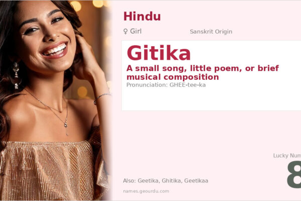 Gitika Name Meaning — Sanskrit Origin, Girl Name & Details (2025)