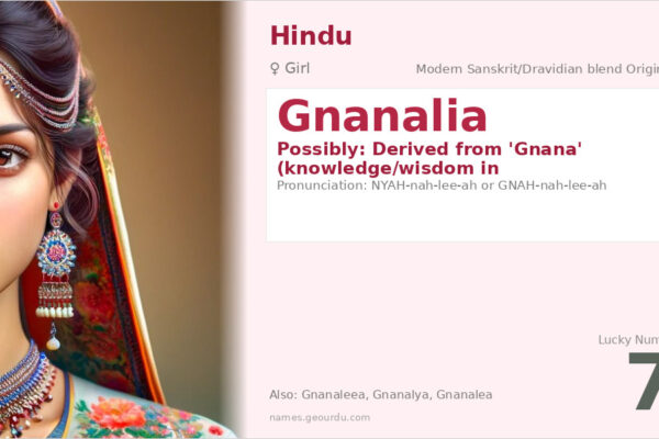 Gnanalia Name Meaning — Modern Hindu Girl Name with Sanskrit Roots