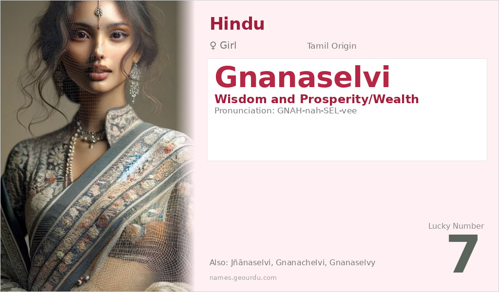 Gnanaselvi Name Meaning and Details