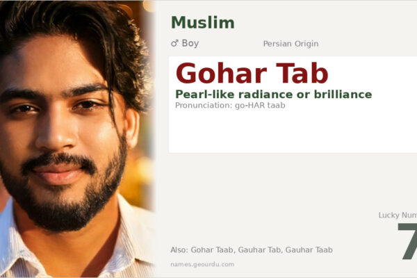 Gohar Tab Meaning — Persian Origin, Boy Name & Details (2025)