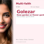 Golezar Name Meaning and Details