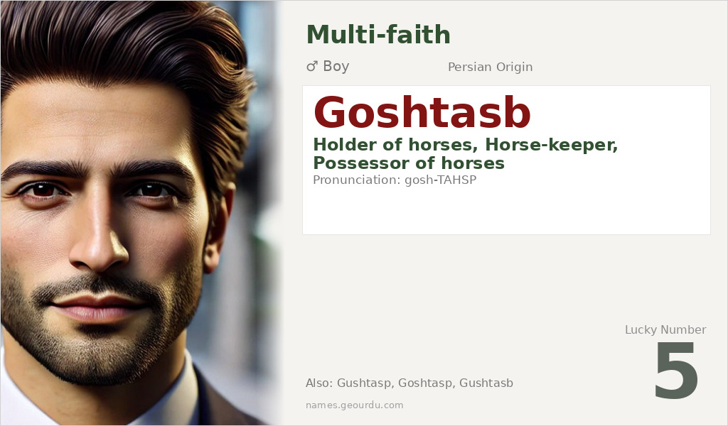 Goshtasb Name Meaning and Details