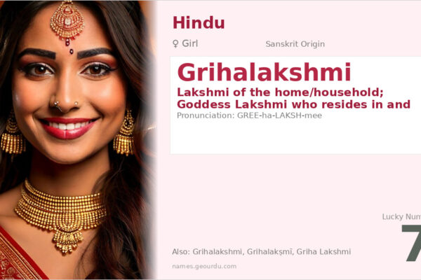 Grihalakshmi Name Meaning — Sanskrit Origin, Hindu Goddess & Details (2025)