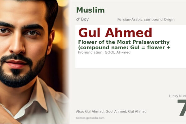Gul Ahmed Name Meaning — Origin, Gender & Details (2025)