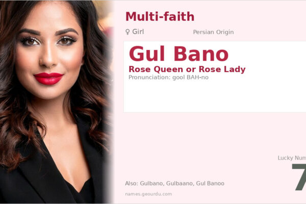 Gul Bano Name Meaning — Persian Origin, Girl Name & Details (2025)