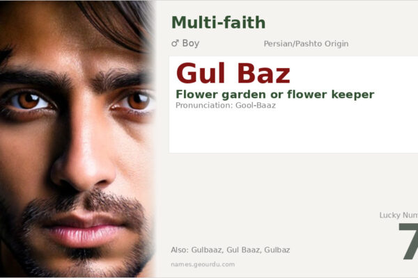 Gul Baz Name Meaning — Persian/Pashto Origin, Boy Name & Details (2025)