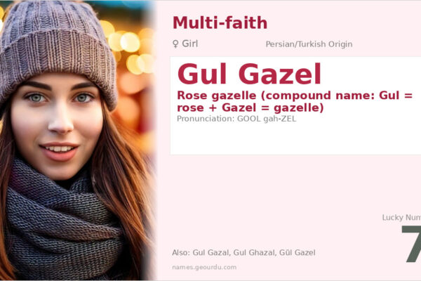 Gul Gazel Name Meaning — Persian/Turkish Origin & Details (2025)