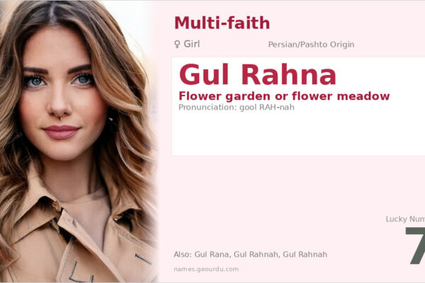 Gul Rahna Name Meaning — Persian/Pashto Origin, Girl Name & Details (2025)