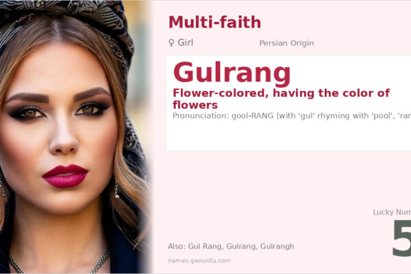 Gulrang Name Meaning — Persian Origin, Girl Name & Details (2025)