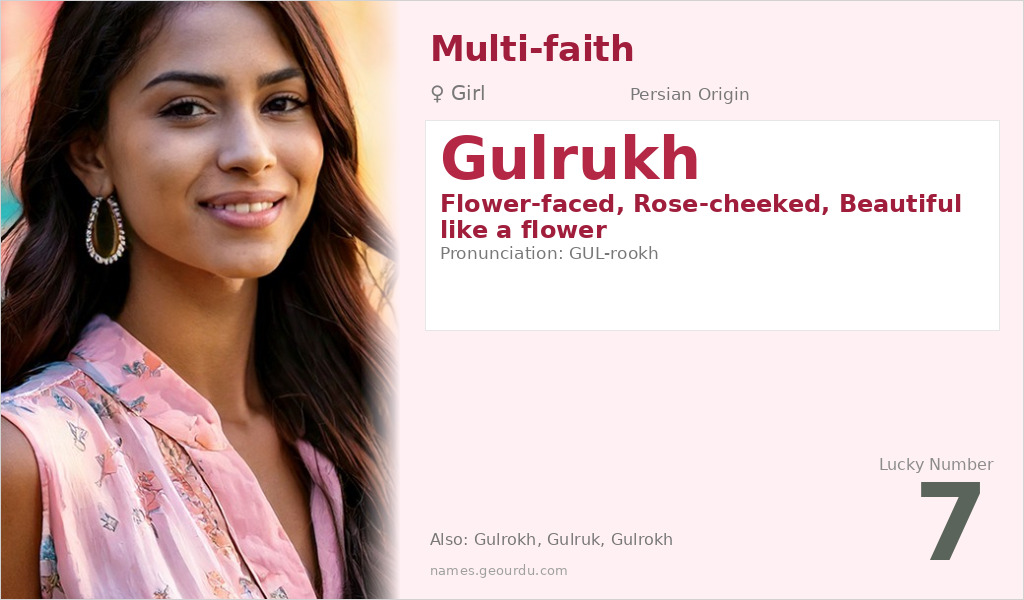 Gulrukh Name Meaning and Details