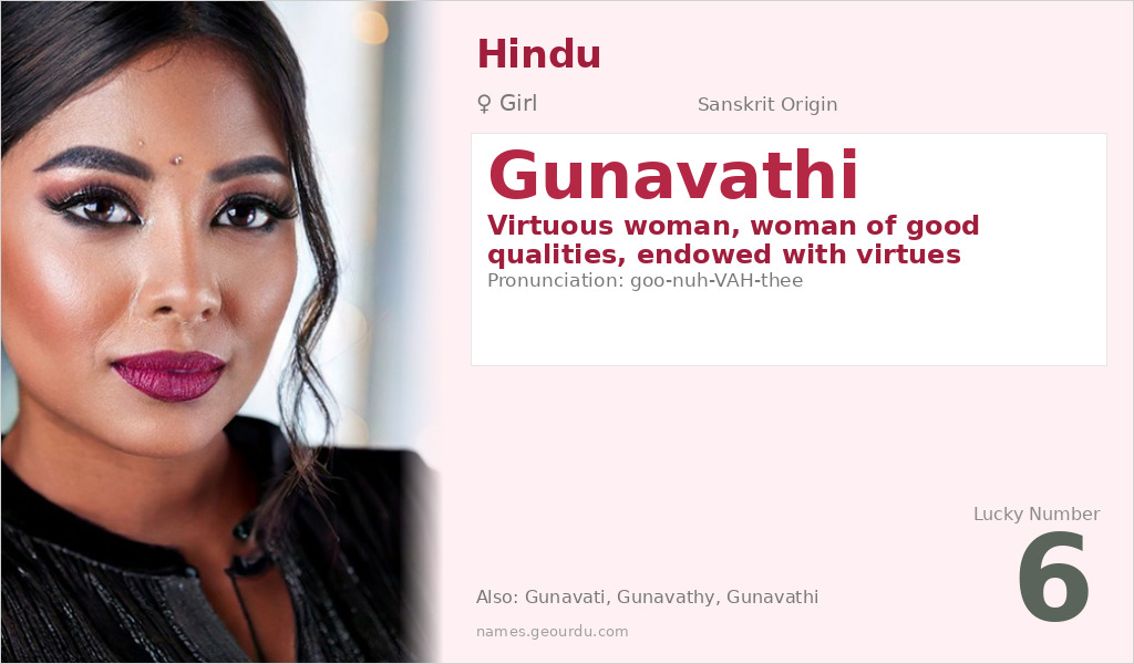 Gunavathi Name Meaning and Details