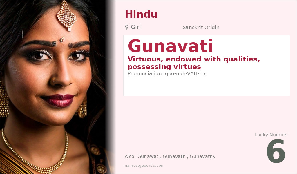 Gunavati Name Meaning and Details