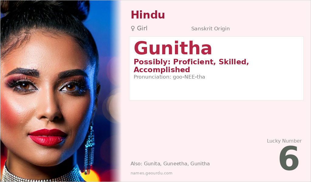 Gunitha Name Meaning and Details