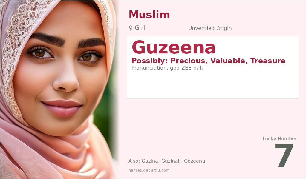 Guzeena Name Meaning and Details