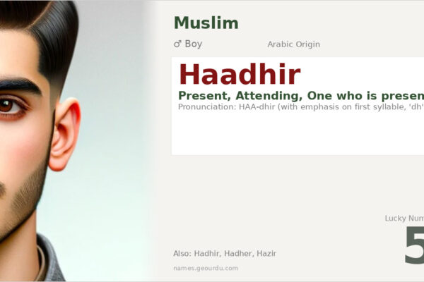 Haadhir Name Meaning — Arabic Origin, Boy Name & Details (2025)