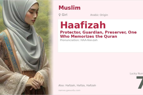 Haafizah Name Meaning — Arabic Origin, Girl Name & Islamic Significance (2025)