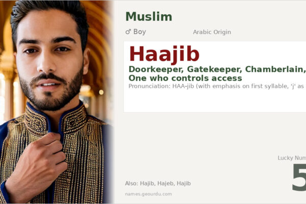 Haajib Name Meaning — Arabic Origin, Boy Name & Details (2025)