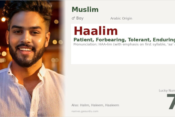 Haalim Name Meaning — Arabic Origin, Boy Name & Details (2025)