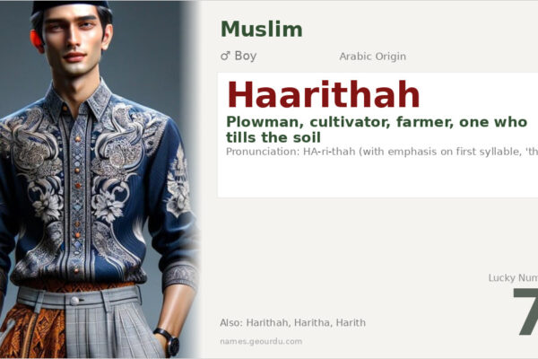 Haarithah Name Meaning — Arabic Origin, Boy Name & History (2025)