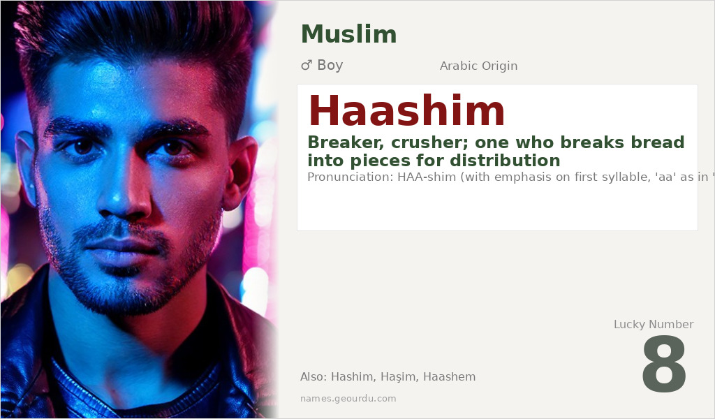 Haashim Name Meaning and Details