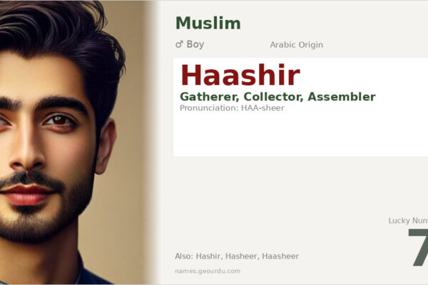 Haashir Name Meaning — Arabic Origin, Boy Name & Details (2025)