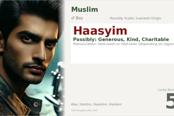 Haasyim Name Meaning — Origin, Gender & Details (2025)