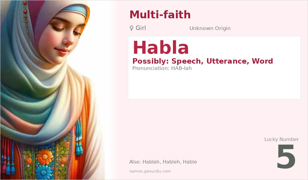 Habla Name Meaning and Details
