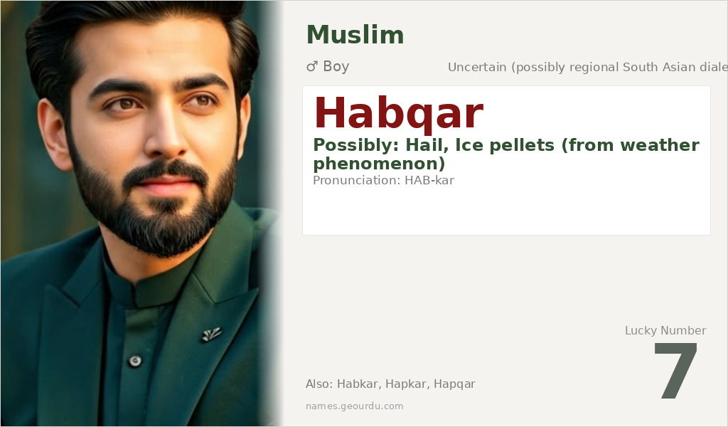 Habqar Name Meaning and Details