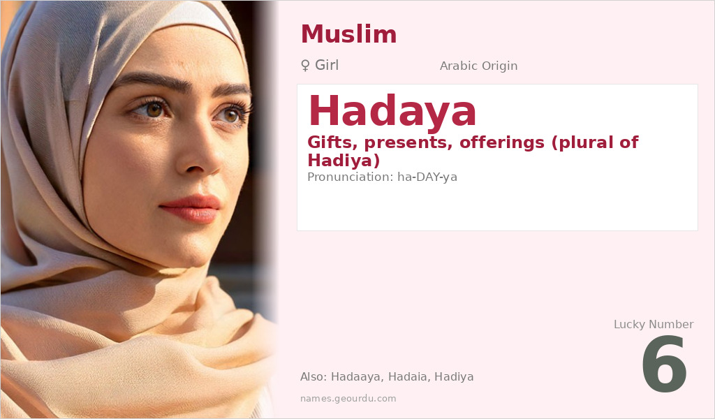 Hadaya Name Meaning and Details